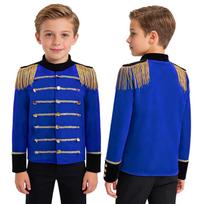 Berniukų cirko paltas Honor Guard Uniforma Cosplay Ilgomis rankovėmis Kutai Performance Kostiumų Viršutinės Striukė 7-8 Years raudona