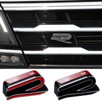 150W1 vnt. Automobilio priekinių grotelių emblema Ženklelis Lipdukai Volkswagen VW Naujas R Logotipas Tiguan L TAYRON TACQUA T-ROC Teramont X Priedai Red&18-21 T-ROC black