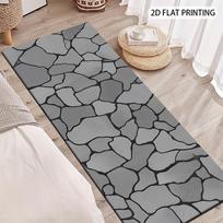 1Pcs Decorative Design Non-Slip Washable Area Rug Runner for Entryway, Living Room, Bedroom & Patio 40X120cm gray