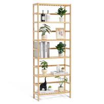 VEVOR 6 pakopų bambukinė lentyna, atvira medinė knygų lentyna, ekspozicinis laikymo stovo organizatorius, laisvai pastatomas gėlių ir augalų stovas 60 x 26 x 161 cm