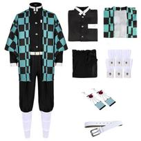 Anime Kamado Tanjirou Cosplay Kostiumas, Demonų Medžiotojas, Helovinas, Animacinis 120 juoda
