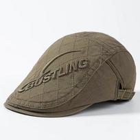 Hat Men's Beret Cap Forward Hat British Retro Breathable Spring and Autumn Top Hat Women's Trend Cotton and Linen Hat M（56-58cm） gray