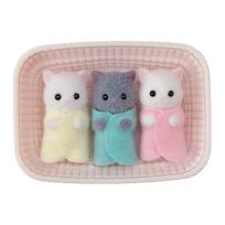 Sylvanian Families Doll Persian Cat Triplets N-109 ST Mark Certified 3 Years Up Toy Dollhouse EPOCH gray