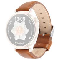 For Garmin Lily 2 Active/Lily 2 Wrist Strap 14mm Top Layer Cowhide Leather Watch Band - Brown Black įvairiaspalvis