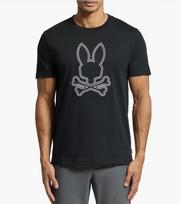 Psycho Bunny Durango Embroidered Bunny T-Shirt 5(m), BLACK Unisex T-Shirt L black