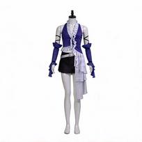 Final Fantasy X Yuna Cosplay Costume Halloween Anime Show Stage Dress for Women XXL gray
