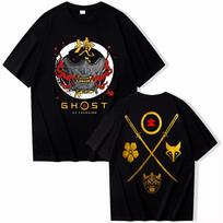 Ghost Of Yotei Graphic T-Shirt Game T-Shirt Summer Fashion Sports Pure Cotton Men's T-Shirt Children's Clothing Tee Y2k Woman S gray