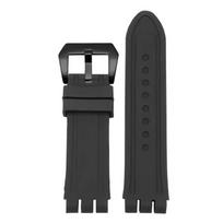 23 mm guminis keičiamas apyrankė SWATCH Yos serijai Vandeniui atspari minkšto silikono apyrankė YOS440 413 424 sportiniam laikrodžiui 23mm black