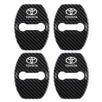 4 vnt. automobilio durų užrakto dangtelio dėklas Toyota chr Corolla Camry rav4 Yaris hilux prius avensis auris Prado verso fortuner priedams black