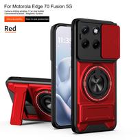 For Motorola Edge 70 Fusion Case Moto Edge 70 Fusion Cover Magsafe Magnetic Fold Holder Military Armor Camera Protection Cover Motorola Edge 70 Fusion black