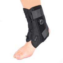 Ankle Brace with Adjustable Pressure Relief Strap and Aluminum Support Plate L-Right juoda