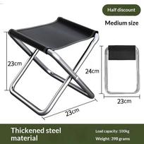 Compact Portable Folding Fishing Bench Water Resistant Durable Stool for Camping Hiking Travel Picnic Beach Outdoor Use A154 gray