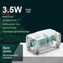 1 Piece/Set Ultra Silent Aquarium Air Pump Silent Operation Low Noise Automatic Mute Aerator Pump Adjustable Transparent A1 white
