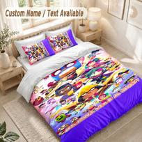 Roblox Bedding Set, 1 Duvet Cover & 2 Pillowcases Soft Comfortable Bedroom Home Textile Decor 140cmx200cm