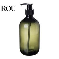 300/500ml Losjono, šampūno, dušo želės laikiklis, muilo dozatorius, tuščias vonios pumpuojamas buteliukas 300ML žalia