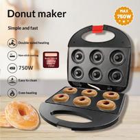 Mini Donut Maker Machine For Kid-Friendly Breakfast, Snacks, Desserts & More With Non-Stick Surface, Can Make 6/12/16 Doughnuts 6 grids gray