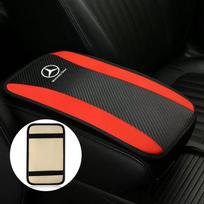 For Mercedes Benz W211 W203 W204 W210 W124 AMG CLA CES CLS W202 W212 Car Armrest Box Pad Soft Plush Cushion Protector Accessory raudona