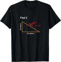 I found X triangle sarcastic math teacher novelty T-Shirt L black