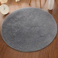 Šilkinis vilnos apvalus kilimas Svetainė Miegamasis Lovos šonas Grindų kilimėlis Švelnus Patogus Paprastas Kasdienis Šiluma Įvairios spalvos Estetinis Diameter 60cm sidabro pilka spalva