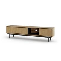 TV staliukas Deco RTV200, 198x38x51.5 cm, rudas/juodas
