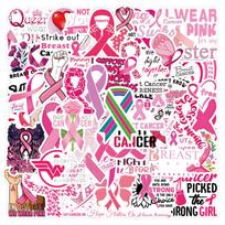 55 nauji krūties vėžio grafiti lipdukai papuošti užrašų knygutę, lagaminą, mobilųjį telefoną, „pasidaryk pats“ lipdukai pink