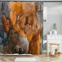 Spalvingas abstraktus marmuro geometrinis raštas audinio dušo užuolaida vonios užuolaidos dekoras vandeniui atsparus vonios ekranas su 12 kabliukų 210x180cm-83x70in