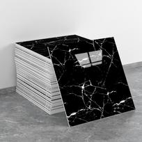 Lipnios marmuro sienų plytelės, mišrių spalvų, tinkančios moderniam dekorui, dekoratyvinės plytelės, madingi plytelių raštai, PVC grindų plytelės 1pc juoda