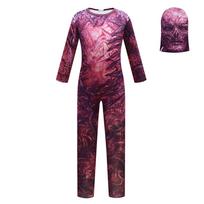 Vaikų Berniukų Mergaičių Stranger Things Monstrų Rašto Kombinezonas Kaukės Rinkiniai Helovino Cosplay Kostiumai 130cm black