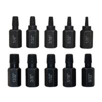 10 Pcs Screw Extractor Stripped Screw Remover Damaged Broken Easy Out Hexagon Head Bit Socket Wrench Removal Tool