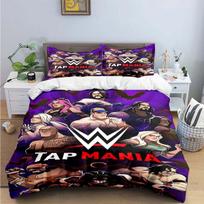 Madingi Imtynių Sporto W-Wwe 3D Spausdinti Lovos Patalynės Rinkiniai Lovos Reikmenų Rinkinys Antklodės Užvalkalas Lovos Antklodės Rinkinys Patalynės Rinkinys Prabangios Dovanos EU Single(135*200cm)3pcs gray