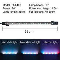 Akvariumo šviestuvas LED Vandeniui atsparus Žuvų akvariumo šviestuvas Povandeninė žuvų lempa Akvariumų dekoras Apšvietimas Augalų auginimo lempa 18-58CM 220-240V gray