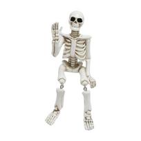 Realistic Waving Skeleton Miniature Figurine Handcrafted Resin Art Ornament Perfect For Halloween Holiday Decors Gift 1 gray