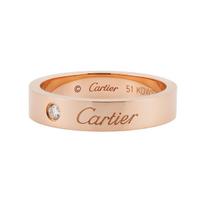 Cartier C De Classic raidės 4 mm pločio 18K aukso deimantinis žiedas Unisex žiedai Rožinio aukso B4210700 Box,Warranty (2025),67 beige