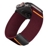 Magnetinis Nailoninis Dirželis Apple Watch apyrankėms ultra 3 2 49mm 40mm 44mm 46mm 42mm 45mm correa Apyrankė IWatch Series SE 3 8 9 10 11 38 40 41mm S10-42mm vyno raudonos spalvos