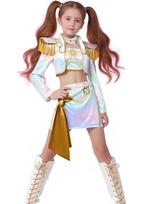 Witch Hunter Squad Mira & Zoey Rumi Cosplay Leather Costume Child 120cm beige
