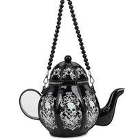 Creative Vintage Printed Teapot Design Women Handbags Pearls Chains Shoulder Bag Designer Luxury Crossbody Bag Small Buckets Bag juoda