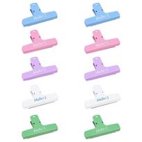 Set Of 10 Magnetic Paper Clamps Refrigerator Magnet Clips Whiteboard Magnets Clip Magnetic Memo Note Clip for Fridge 1 pink