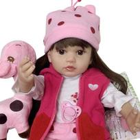 Full Body Vinyl Reborn Baby Dolls-24 Inch Weighted Realistic-Newborn Baby Doll Real Life Baby Dolls with Complete Accessories black