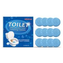 Toilet cleaning effervescent tablets for daily household use, descaling, deodorizing, and cleaning blue