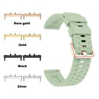 Silicone Strap for Samsung Galaxy Fit 3 Watch Bracelet Replacement Sport Watchband for Samsung Galaxy Fit3 Band Accessories Galaxy Fit 3&Rose Gold Connectors žalia