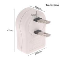 US 2PIN 360 Angle Rotatable Power Socket Plug Adapter Foldable Travel Aadapters Power Converter Plug Electrical Socket white
