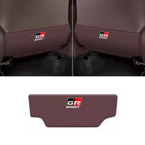 Odinės Automobilio Sėdynės Nugaros Apsaugos Nuo Kojų Smūgių Kilimėliai Dangtis Toyota GR Gazoo Racing CAMRY Prado YARIS CHR RAV4 Automobilio Interjero Aksesuarams 1pc black