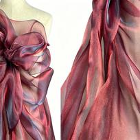 150X100cm Organza Fabric Two-color Gradient Soft Yarn Laser Fabric Gradient Color Magic Mercerized Yarn Gradient Organza 150 x100cm