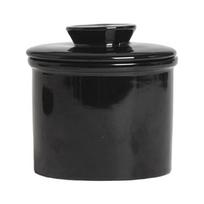 Porcelain Butter Crock Butter Dish With Lid And Stable Base Contemporary Food Storage Container for Kitchen juoda