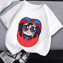 The Amazing Digital Circus Children T-Shirt Cartoon Clothes Kid Girl Boy T Shirt Baby Cute Casual Tops Birthday Gifts 160 red