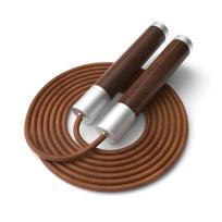 Professional Jump Rope With Ebony Wood Handles Genuine Leather Cord Fitness Boxing Training Ebony Wood Handle Jump Rope black