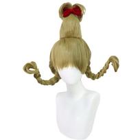 Žalių Plaukų Cosplay Perukas Grinčo Temai Su Kvėpuojančia Natūralia Išvaizda Kostiumų Renginiams beige