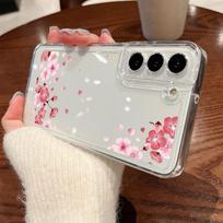 Clear Case For Samsung Galaxy S25 Edge S24 S23 S22 Ultra S24 S21 FE A56 A36 A55 A16 A15 5G Pink Bowknot Pattern Soft TPU Phone Cover Samsung Galaxy A52 / A52S juoda