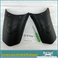2025 CFMOTO Front Fender: Universal Extended Rear Wheel Splash Guard Mudguard for Electric Motorcycles Carbon Style A without Drill black