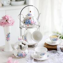 Luxurious Teapot Set, British Style Tea Sets, Bone China, Elegant Teaware, Tea Party, Teatime Afternoon Tea white